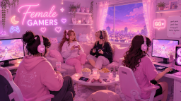 𝐅𝐞𝐦𝐚𝐥𝐞 𝐆𝐚𝐦𝐞𝐫𝐬 Discord Server Banner