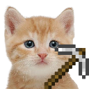 Cat_With_A_Minecraft_Iron_Pick emoji