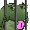 AnimatedFrogJailed emoji