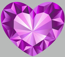 purplecrystalheart emoji