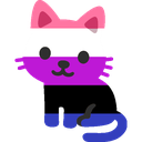 ga_lgbtqCatGenderFluid emoji