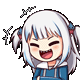GawrGuraScaredAnimated emoji