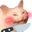 Cafe_Cat_Blush_Knife emoji