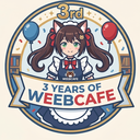 Weeb Cafe - 3 Years Discord Server Logo