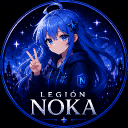 𝙇𝙚𝙜𝙞𝙤𝙣 𝙉𝙤𝙠𝙖 ⋆౨ৎ⋆　🩵 Social ✦ Anime ✦ Mudae ✦ Bots ⋆. 愛 Discord Server Logo
