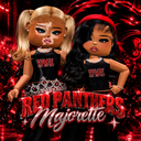 ˚₊🍁‧꒰ 26 - 27 ა Red Panthers Majorette Discord Server Logo