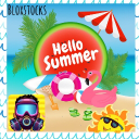 BloxStocks Official Adopt Me Trading 🏖 Discord Server Logo