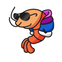 Retro Shrimp Games Discord Server Logo
